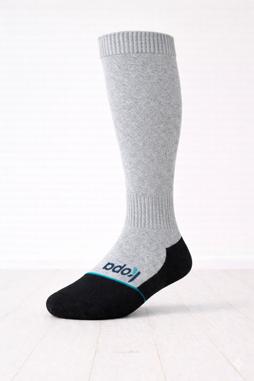 K Heather Grey w Black